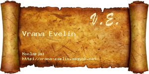 Vrana Evelin névjegykártya